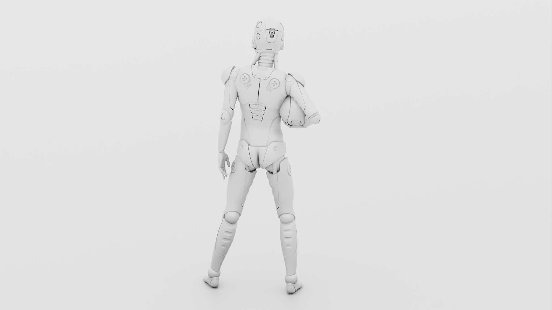 CHILD BOT RIGGED 3D model_33