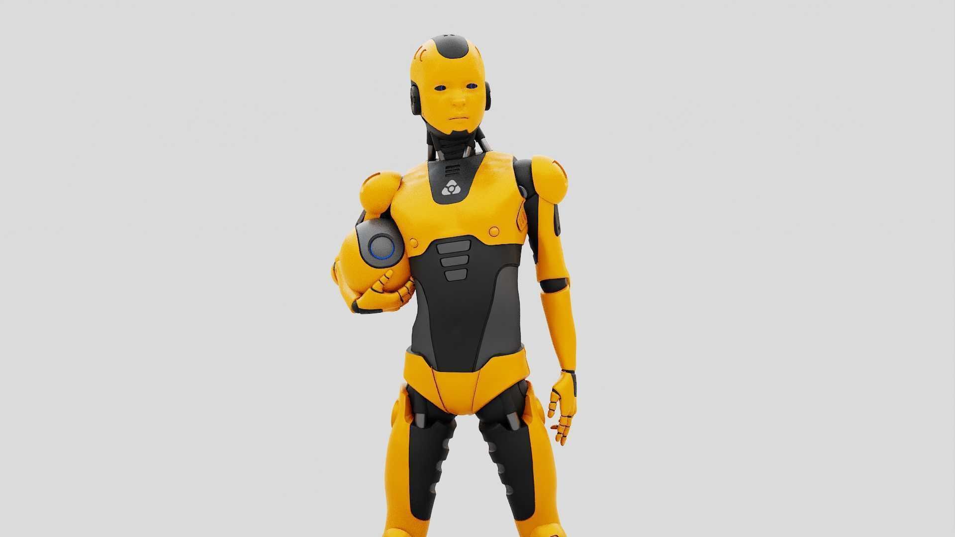 CHILD BOT RIGGED 3D model_2