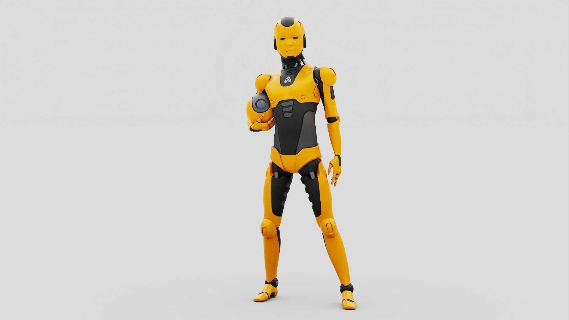 CHILD BOT RIGGED 3D model_13