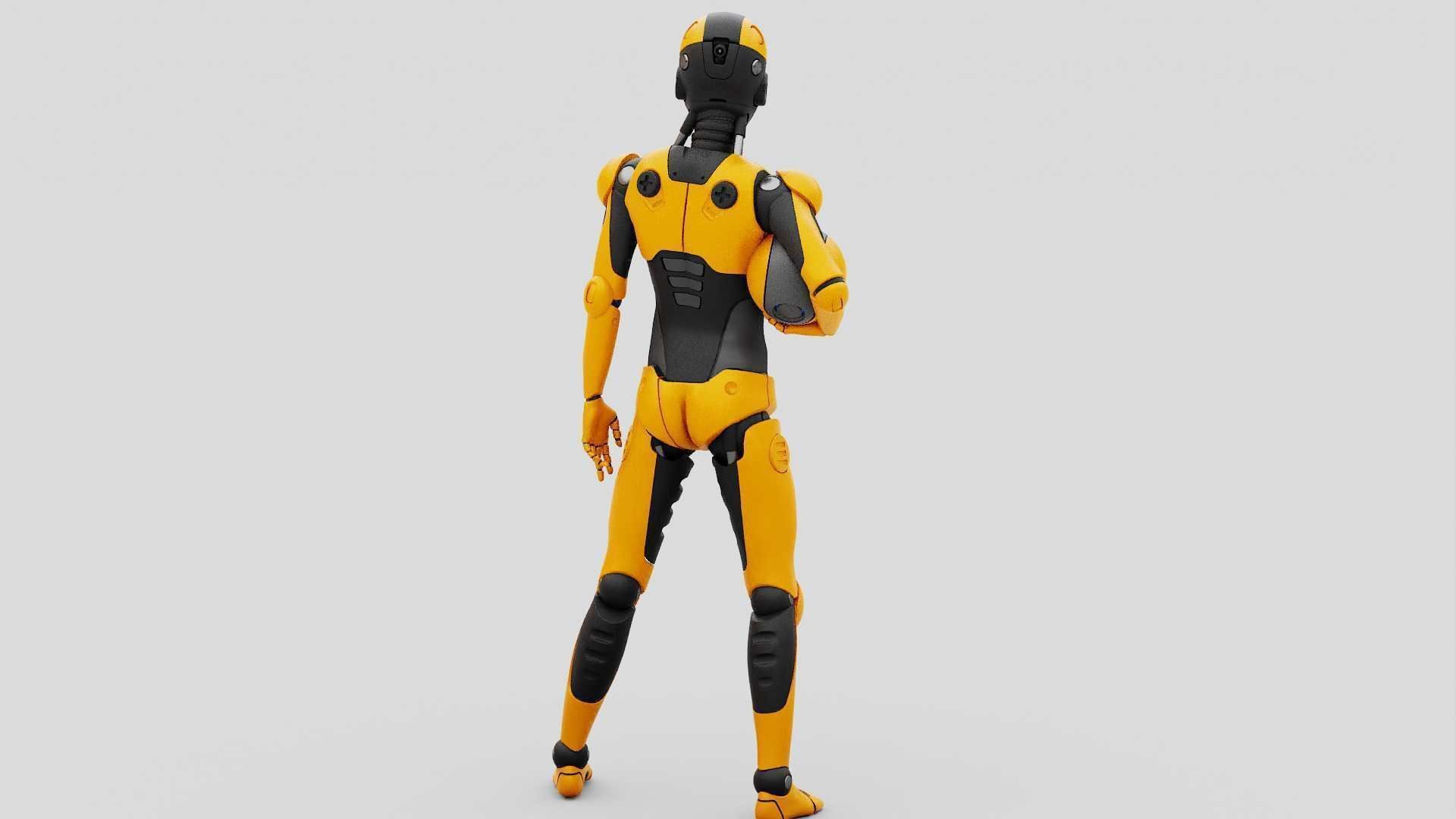 CHILD BOT RIGGED 3D model_8