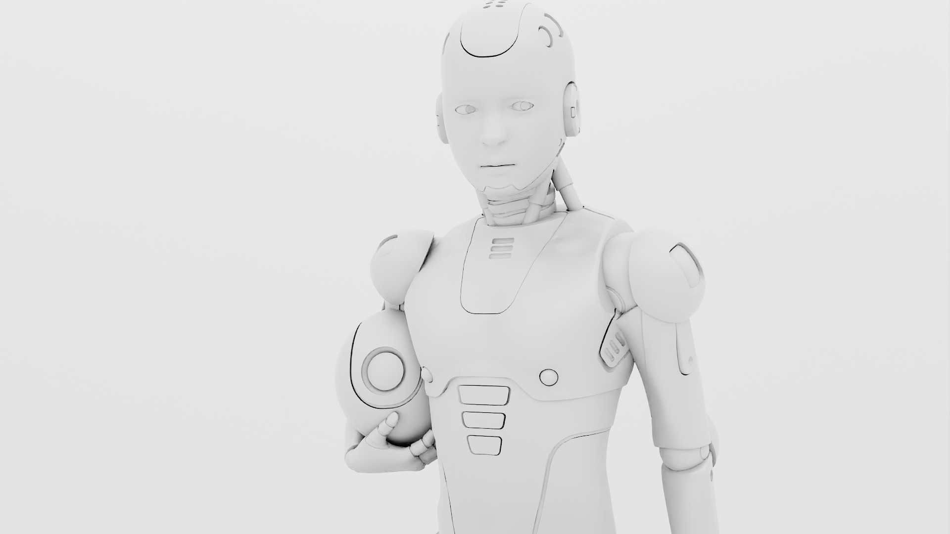 CHILD BOT RIGGED 3D model_30