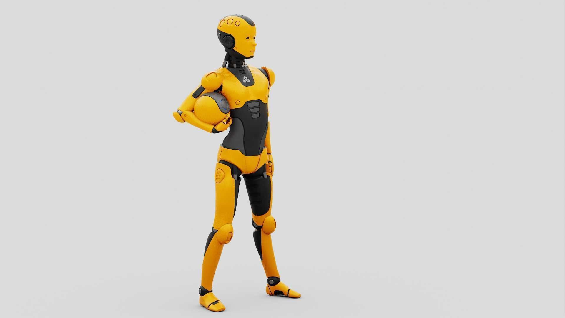 CHILD BOT RIGGED 3D model_5