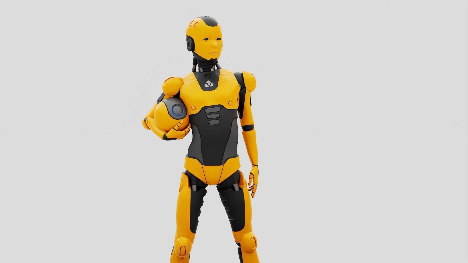 CHILD BOT RIGGED 3D model_3