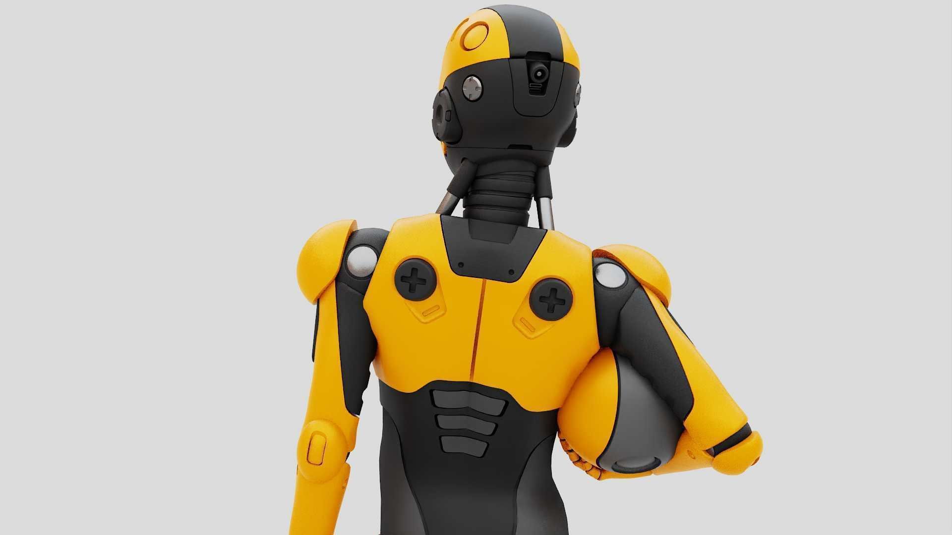 CHILD BOT RIGGED 3D model_19