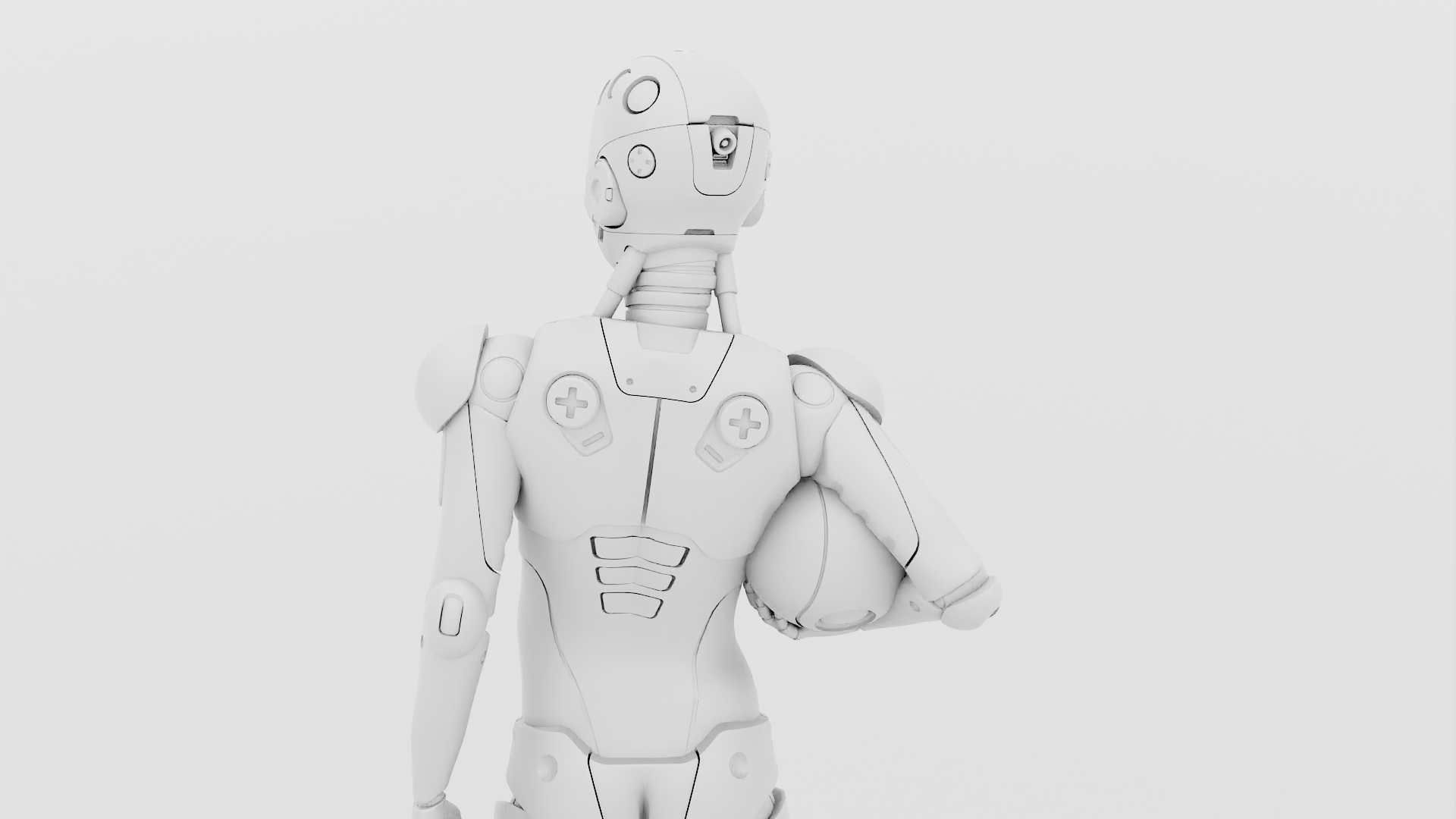CHILD BOT RIGGED 3D model_32