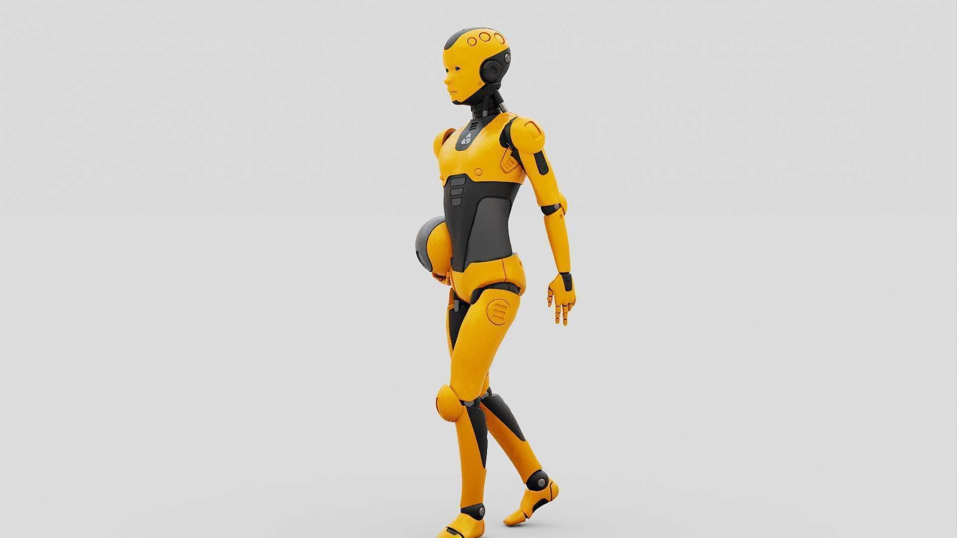 CHILD BOT RIGGED 3D model_24