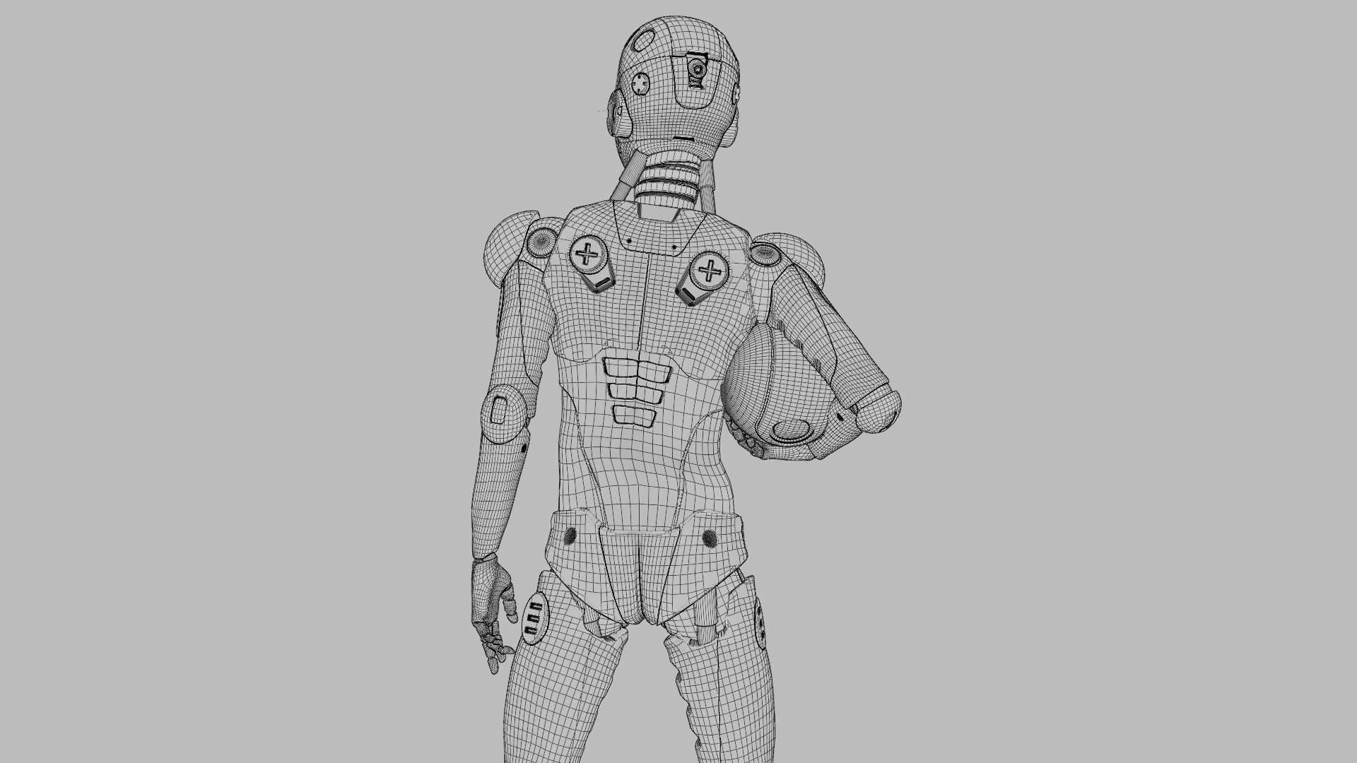 CHILD BOT RIGGED 3D model_37