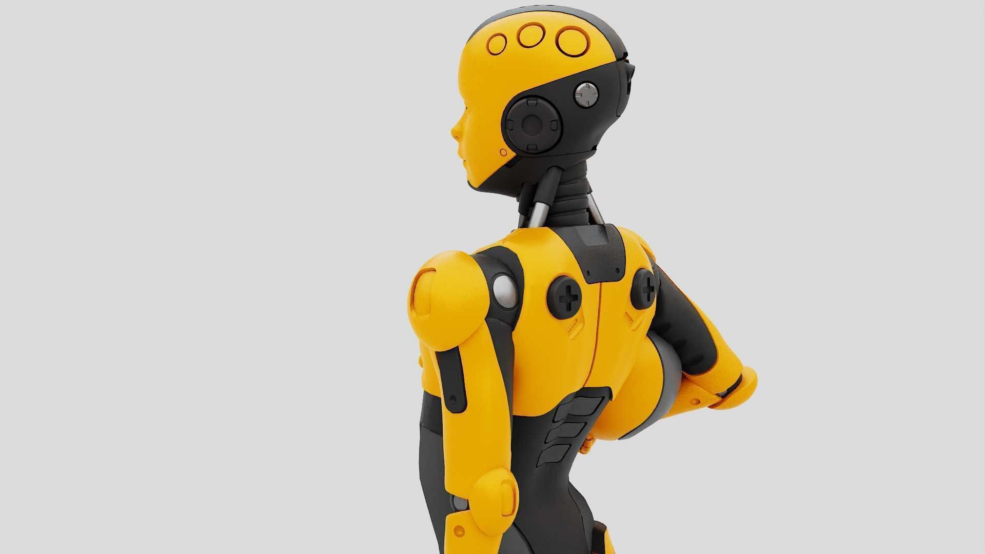 CHILD BOT RIGGED 3D model_20