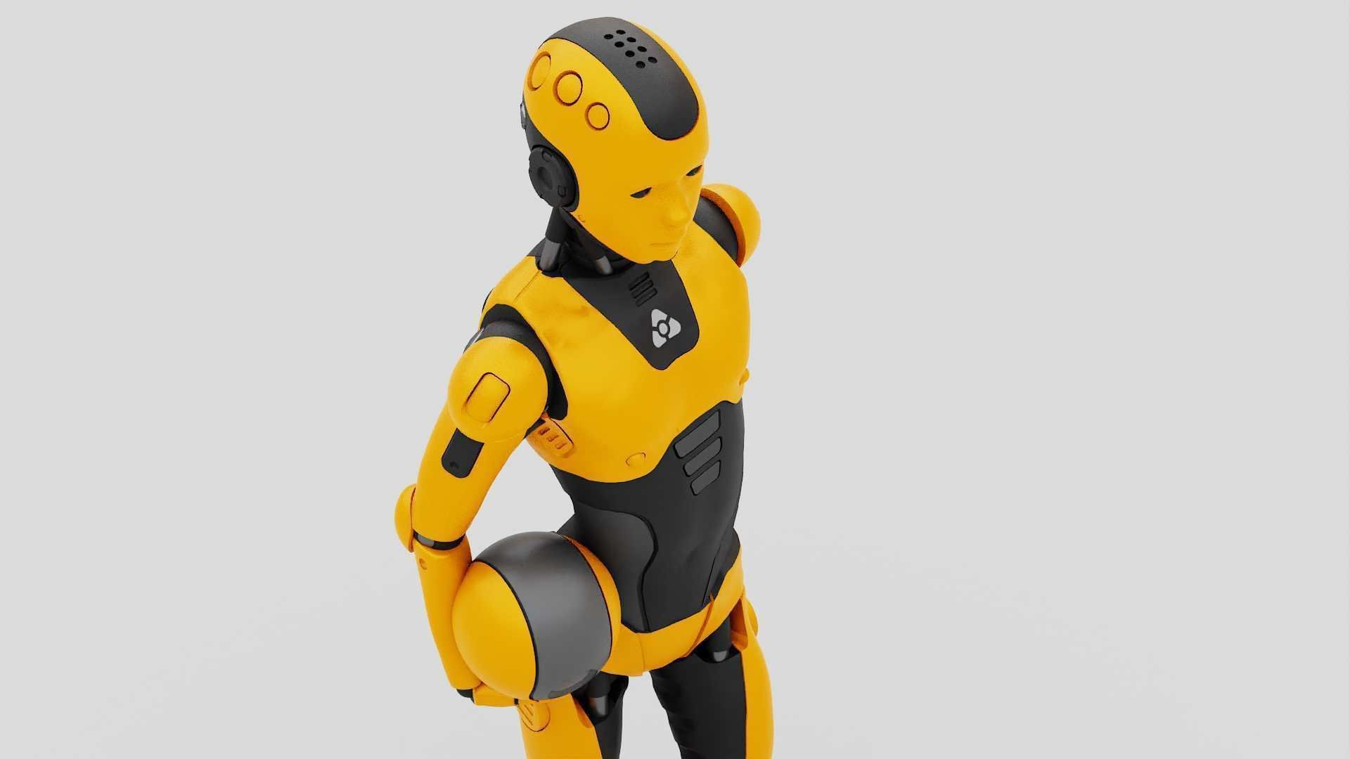 CHILD BOT RIGGED 3D model_27