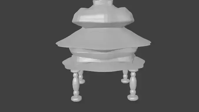 Gazebo table with two legs and top