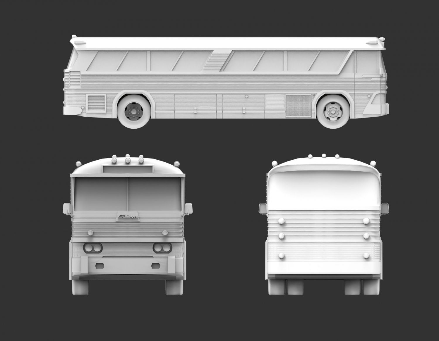 MCI MC-5A Bus 3D print model_5