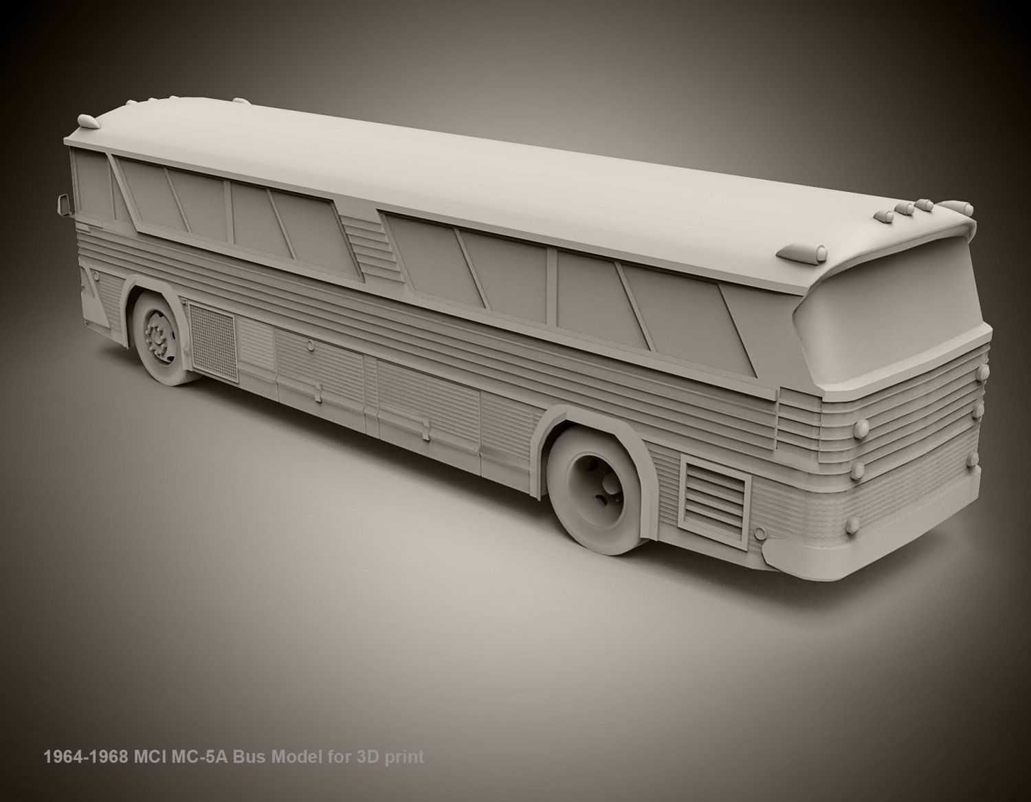 MCI MC-5A Bus 3D print model_1