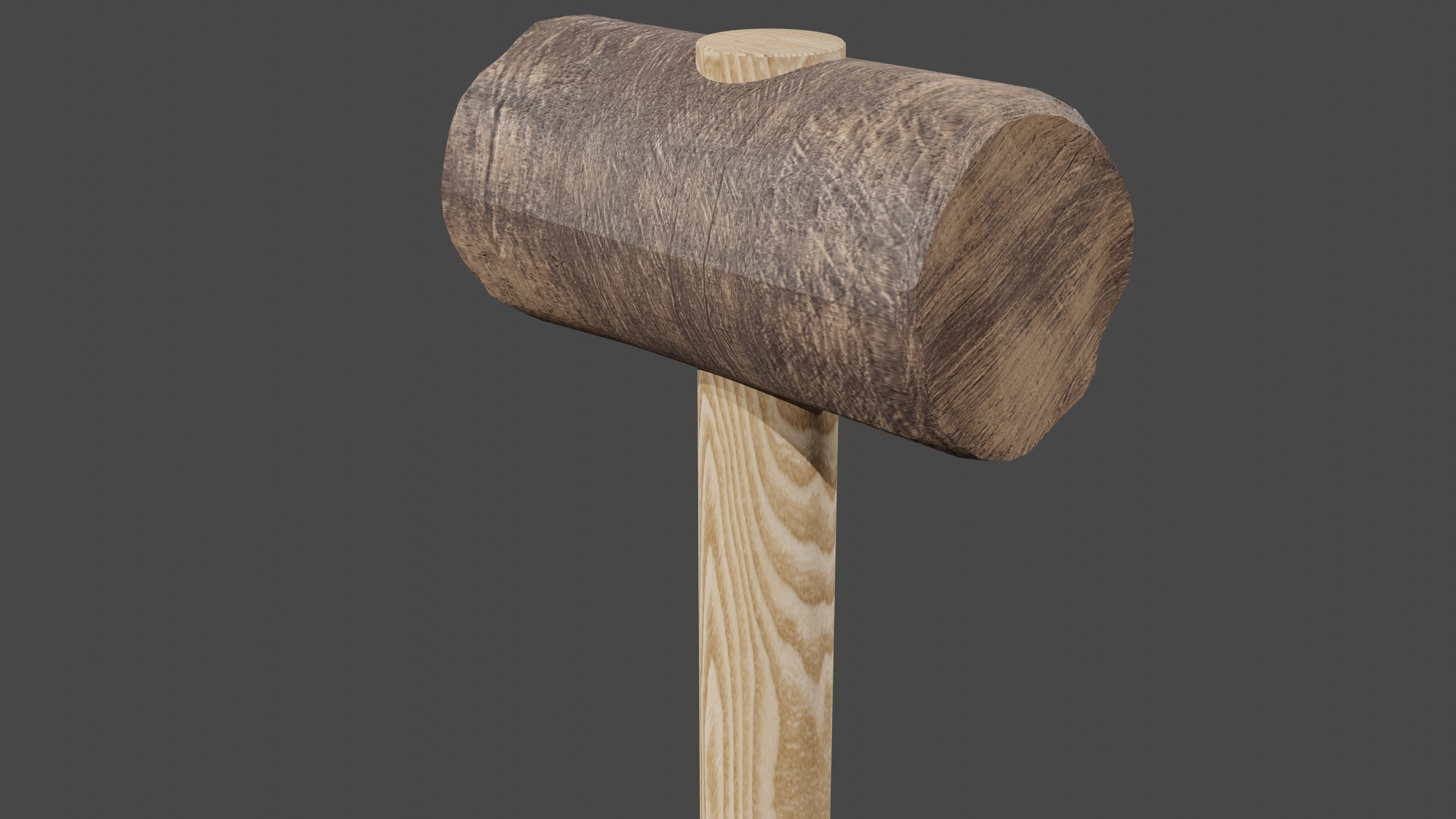 Wood Hammer 3D model_4