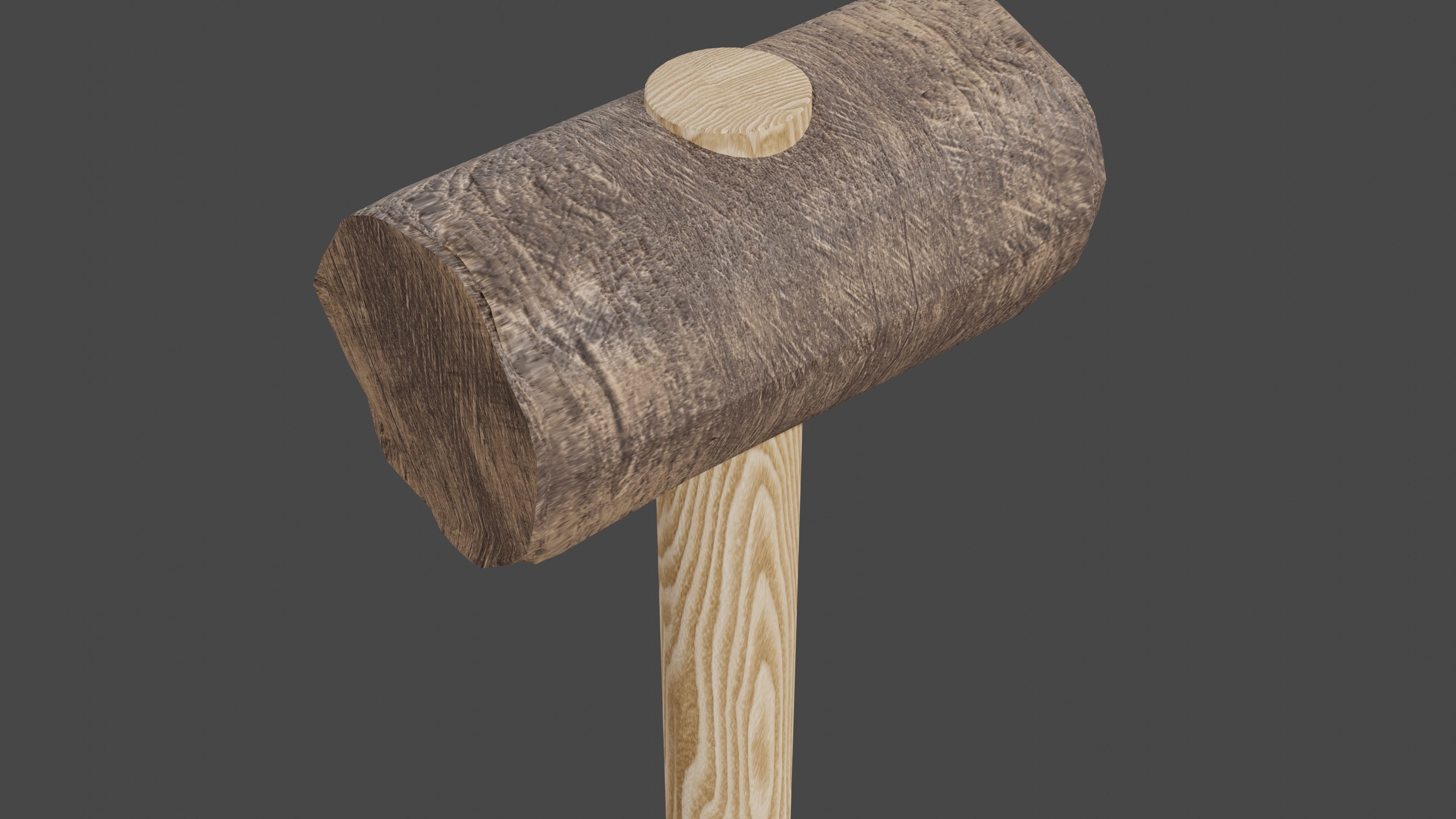Wood Hammer 3D model_5