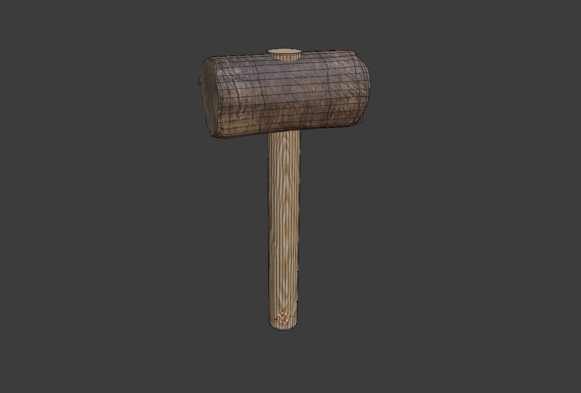 Wood Hammer 3D model_6