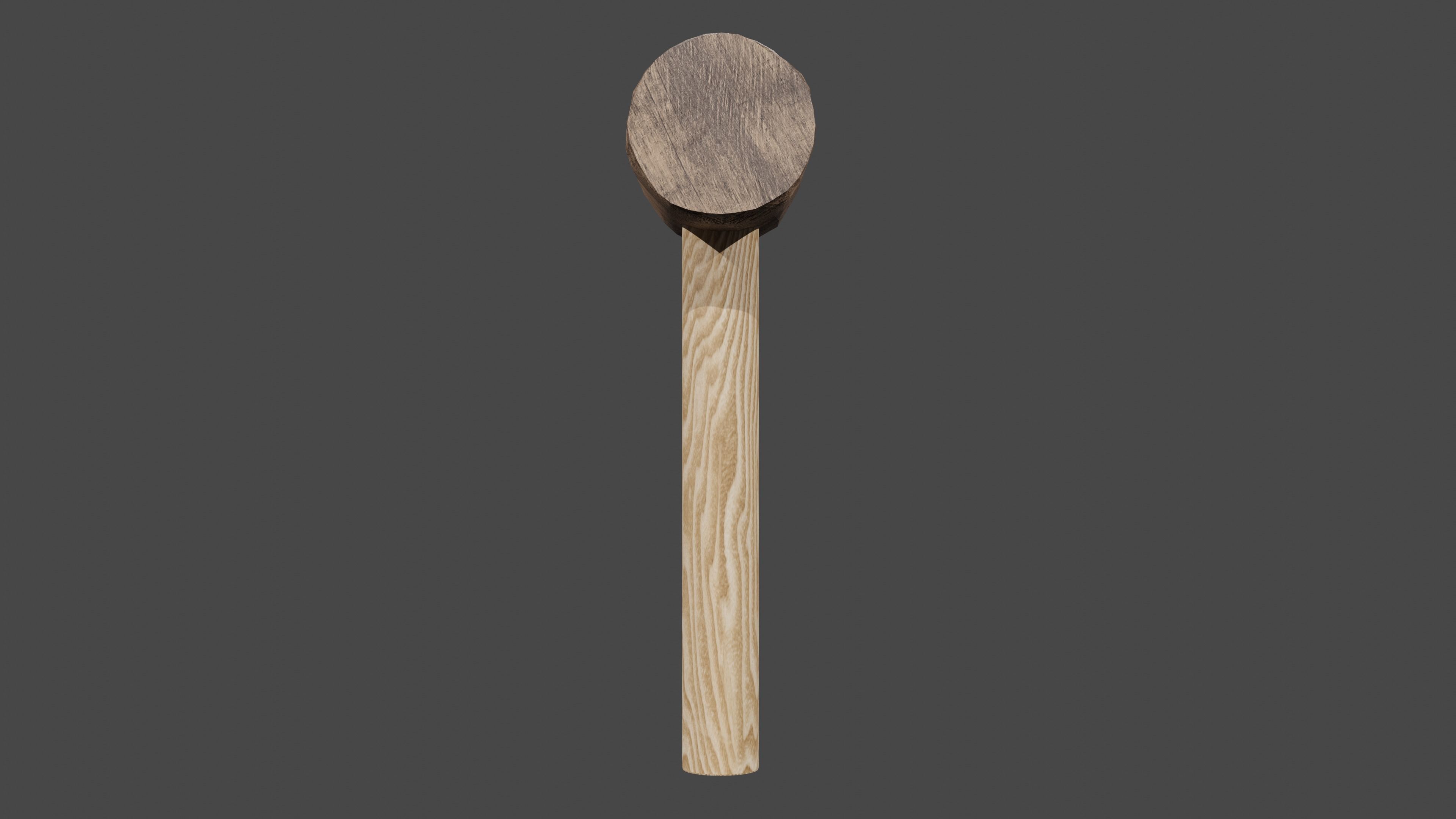 Wood Hammer 3D model_3