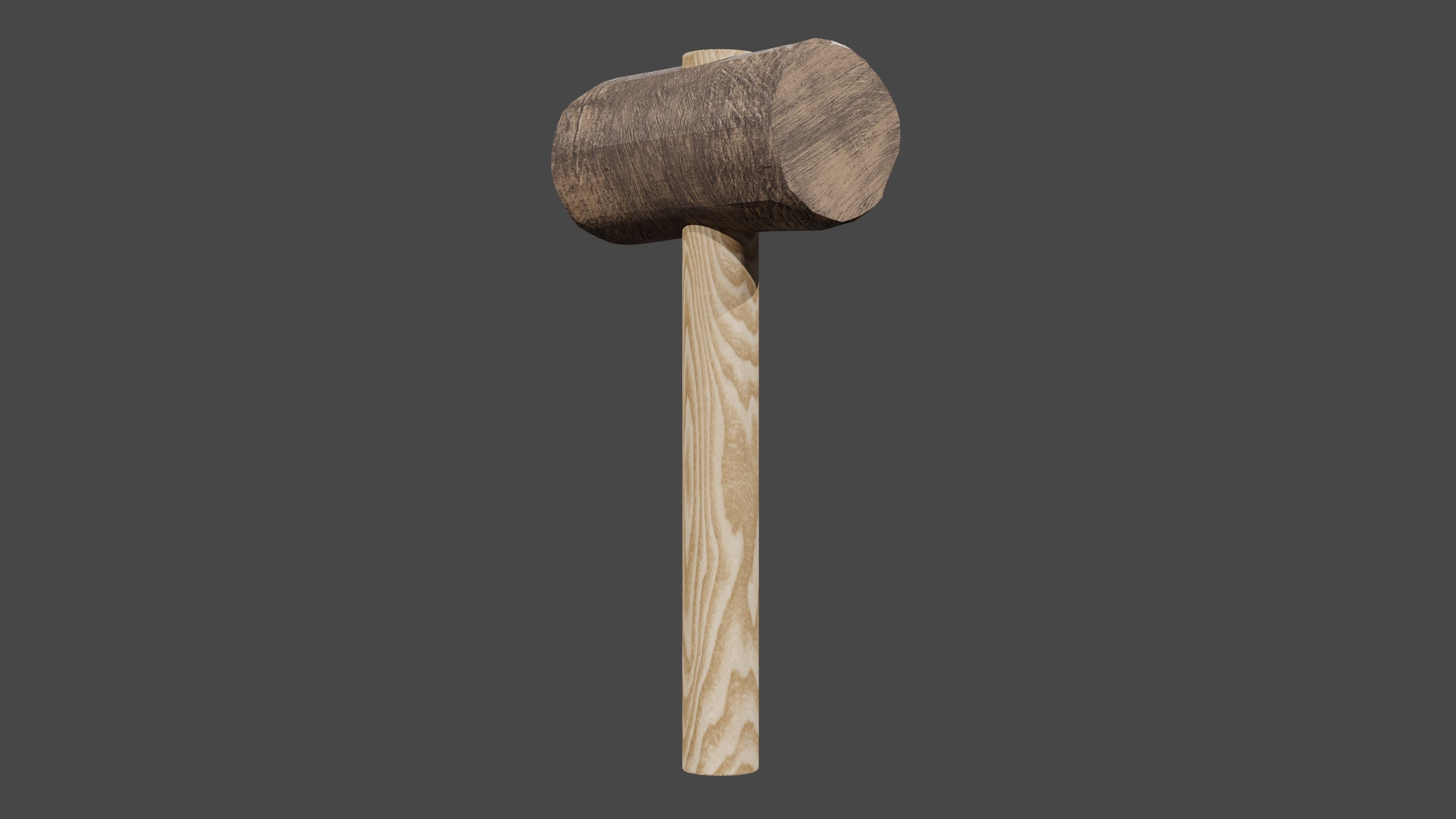 Wood Hammer 3D model_1