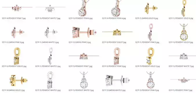 57 pendants and EARING 3D print model