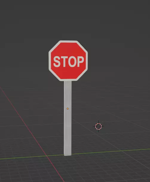 Free Low Poly 3D STOP Sign Model for Your Scene Free low-poly 3D model_0
