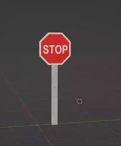 Free Low Poly 3D STOP Sign Model for Your Scene Free low-poly 3D model