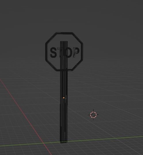 Free Low Poly 3D STOP Sign Model for Your Scene Free low-poly 3D model_2