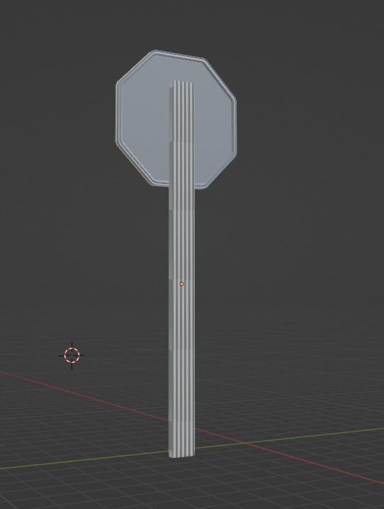 Free Low Poly 3D STOP Sign Model for Your Scene Free low-poly 3D model_3