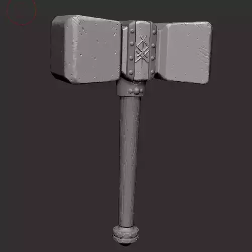 hammer high poly 3D print model