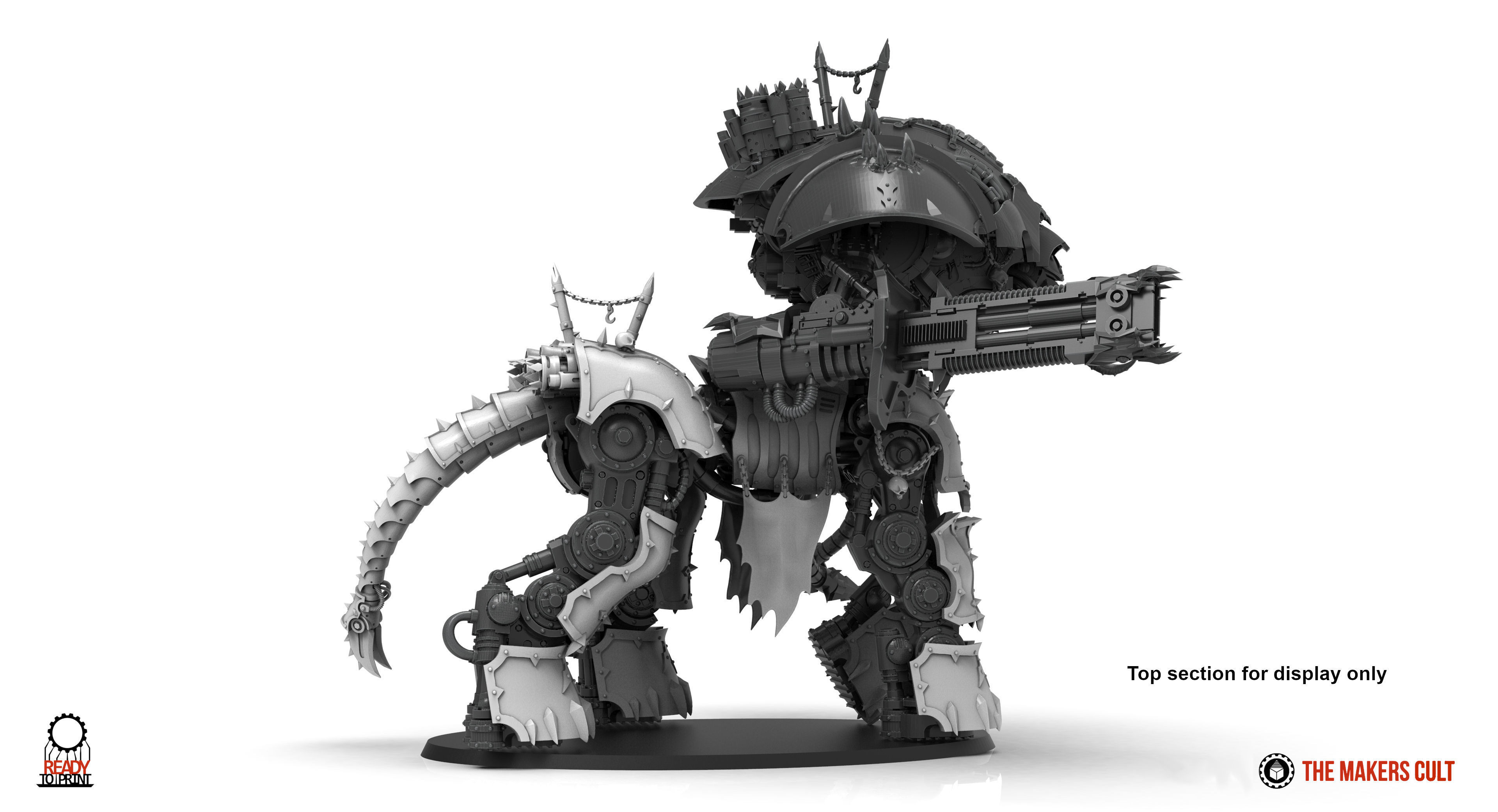 Centaur knight conversion kit - Chaos armour pack only 3D print model_7