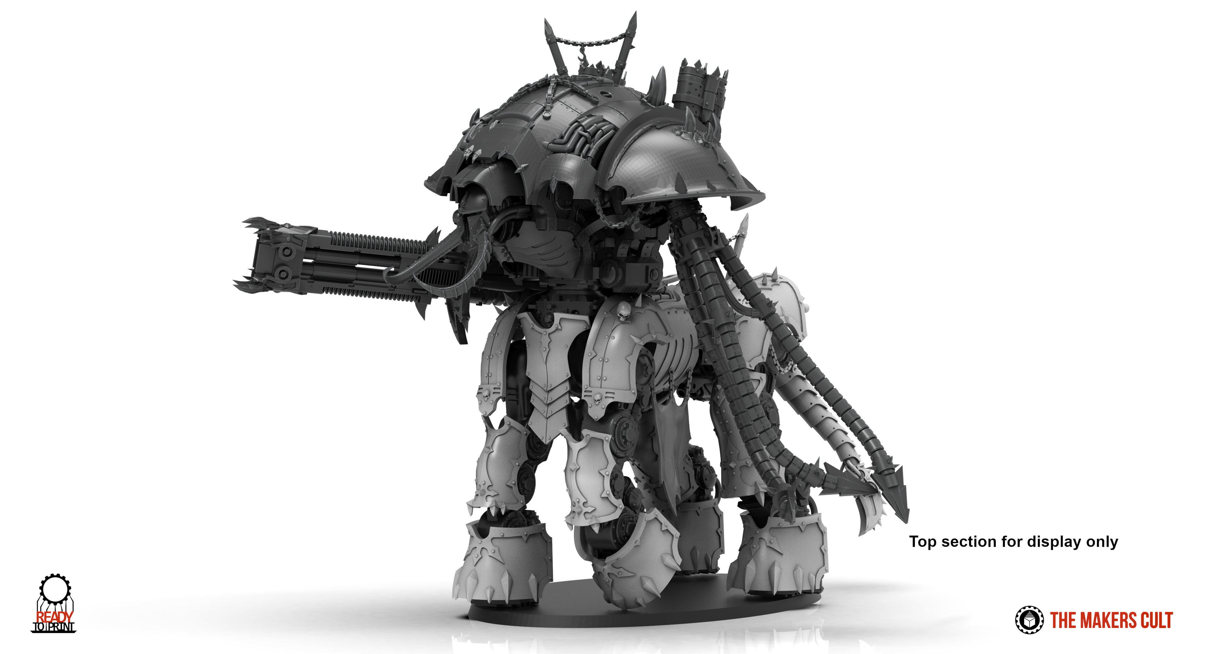 Centaur knight conversion kit - Chaos armour pack only 3D print model_9