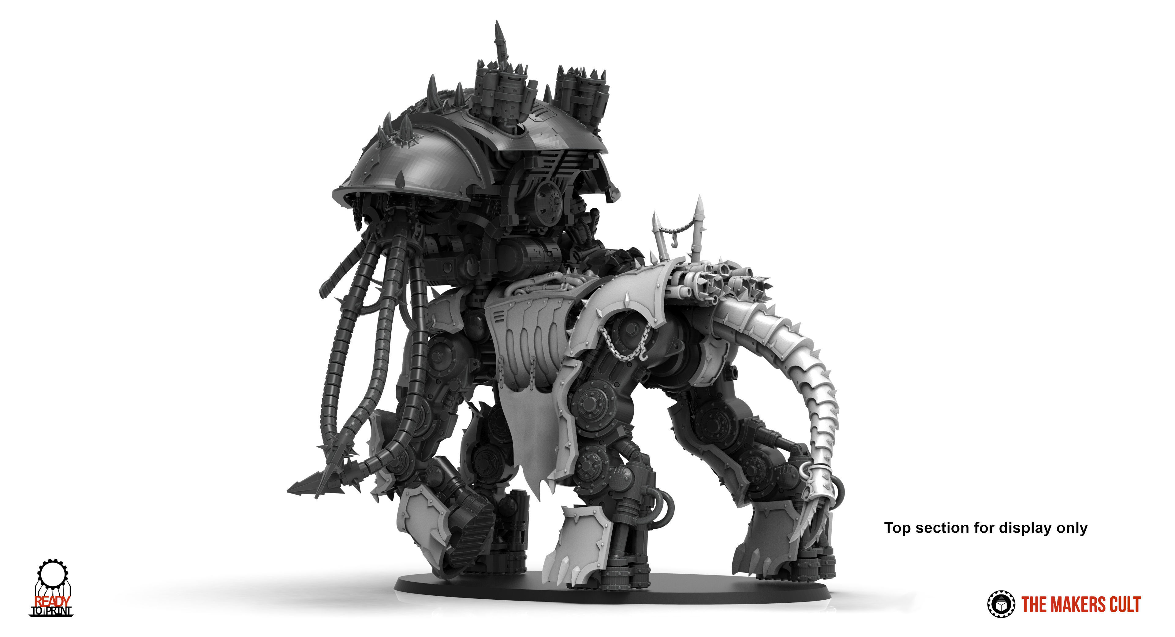 Centaur knight conversion kit - Chaos armour pack only 3D print model_8