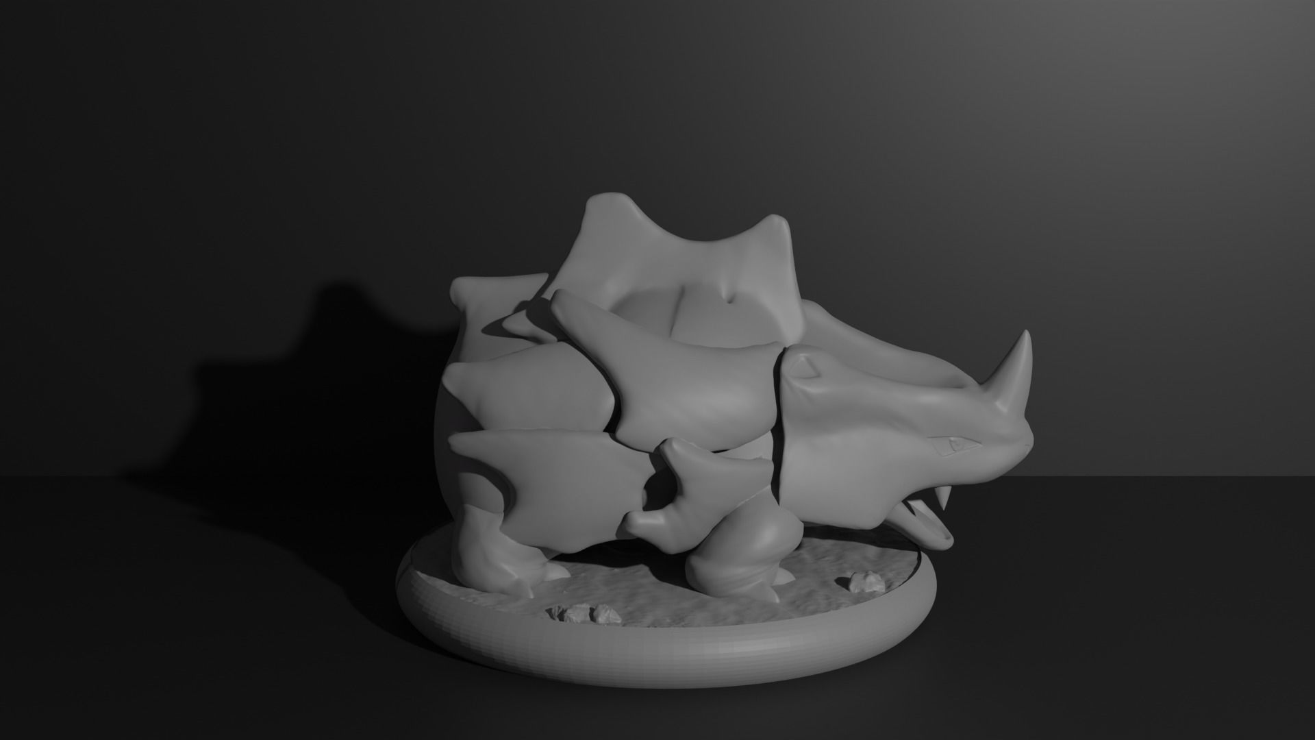 Rhyhorn Rhydon and Rhyperior 3D print model 3D print model_15