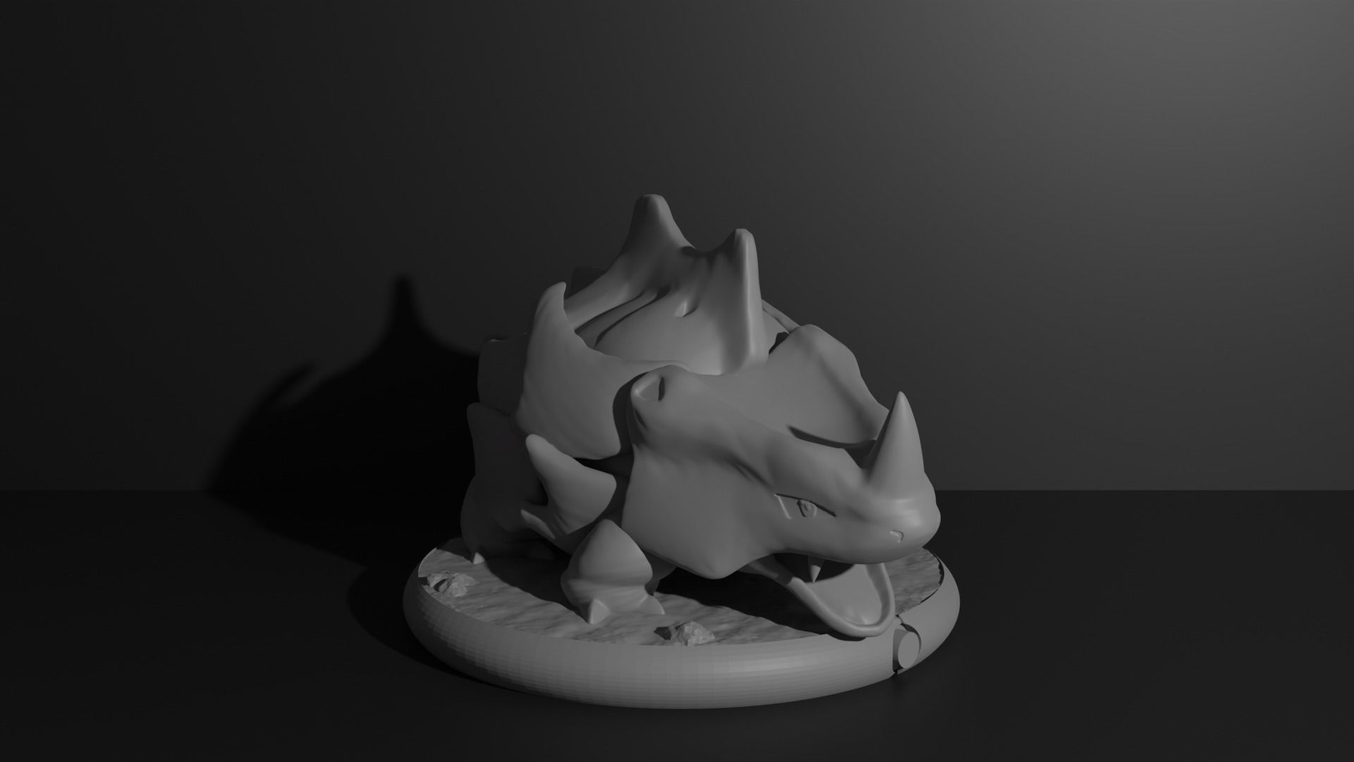 Rhyhorn Rhydon and Rhyperior 3D print model 3D print model_14