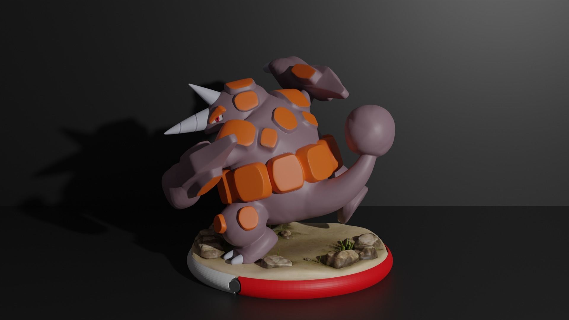 Rhyhorn Rhydon and Rhyperior 3D print model 3D print model_11