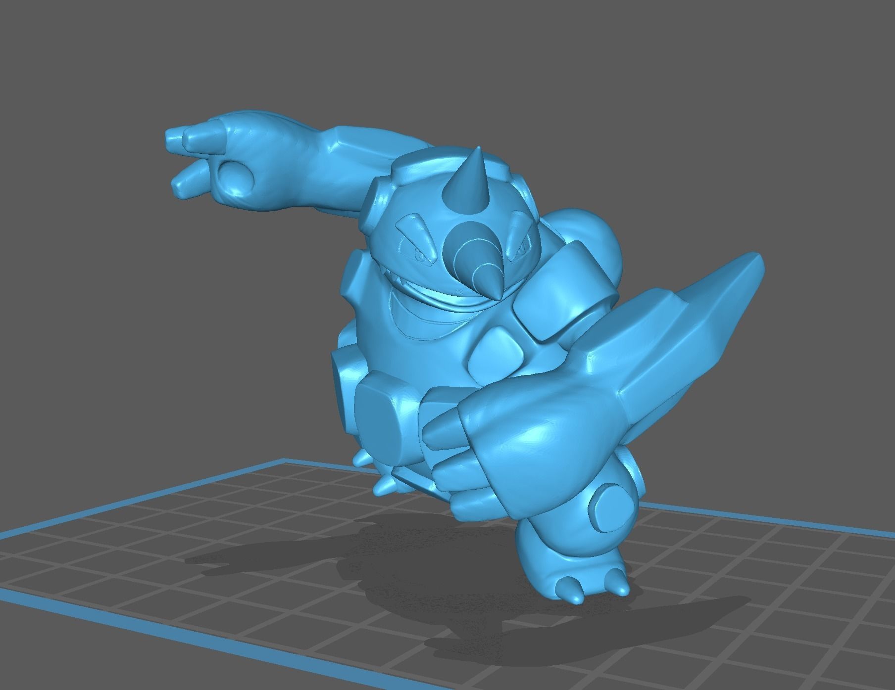 Rhyhorn Rhydon and Rhyperior 3D print model 3D print model_28