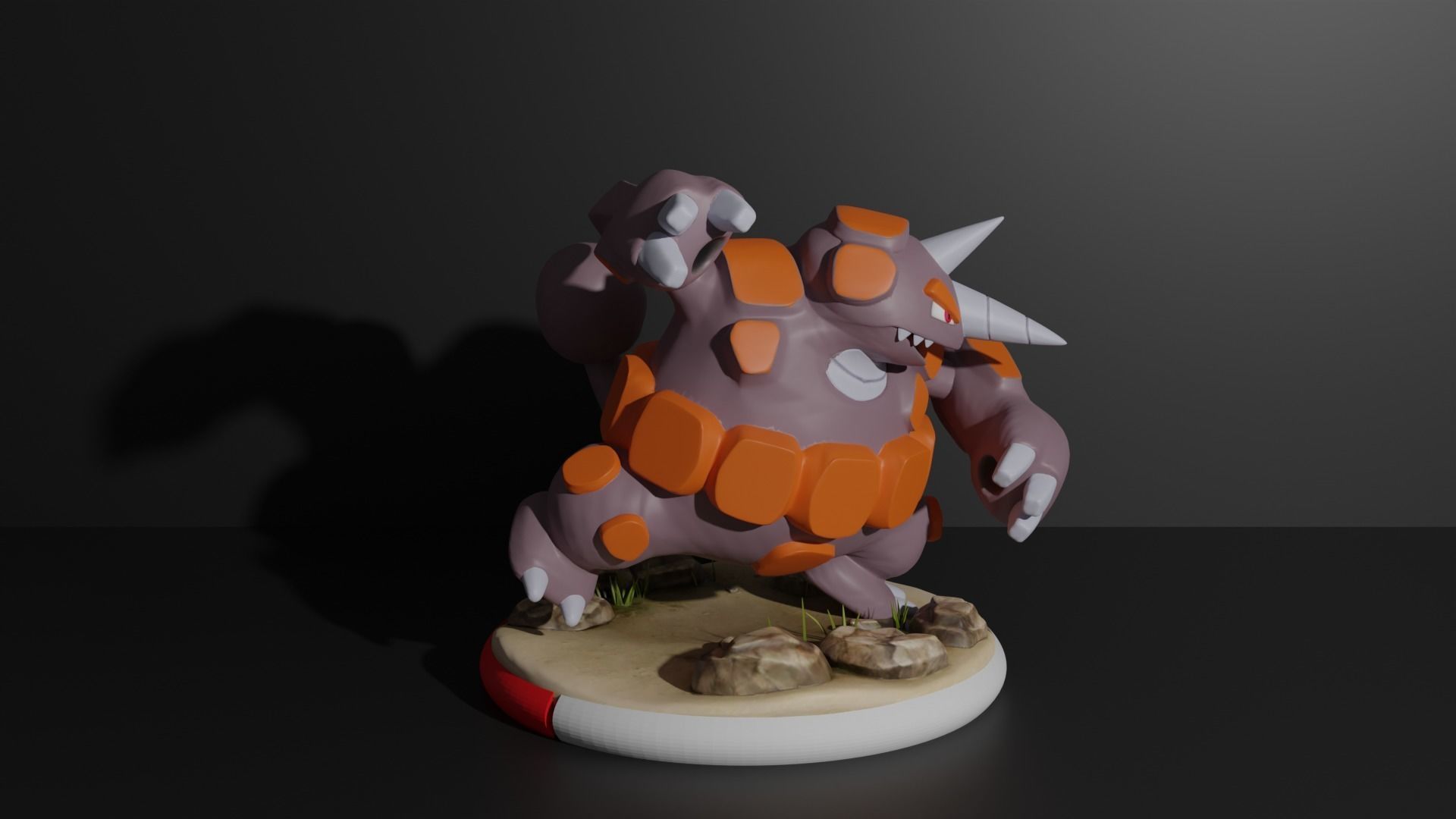 Rhyhorn Rhydon and Rhyperior 3D print model 3D print model_12