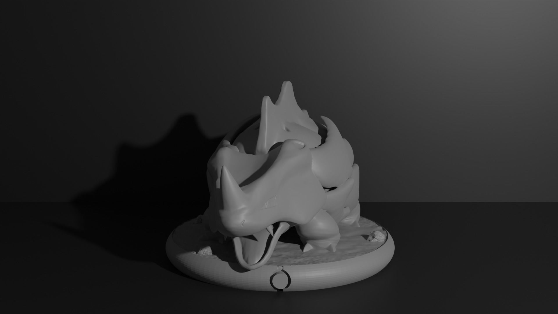 Rhyhorn Rhydon and Rhyperior 3D print model 3D print model_13