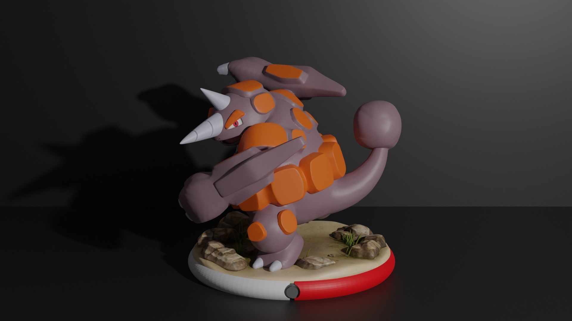 Rhyhorn Rhydon and Rhyperior 3D print model 3D print model_9