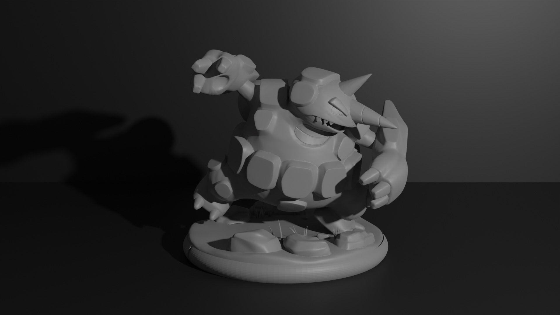 Rhyhorn Rhydon and Rhyperior 3D print model 3D print model_23