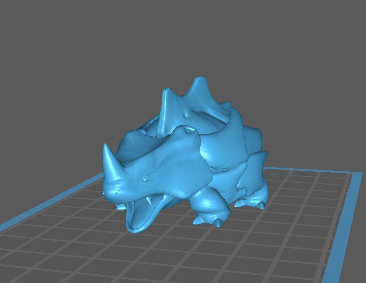 Rhyhorn Rhydon and Rhyperior 3D print model 3D print model_39