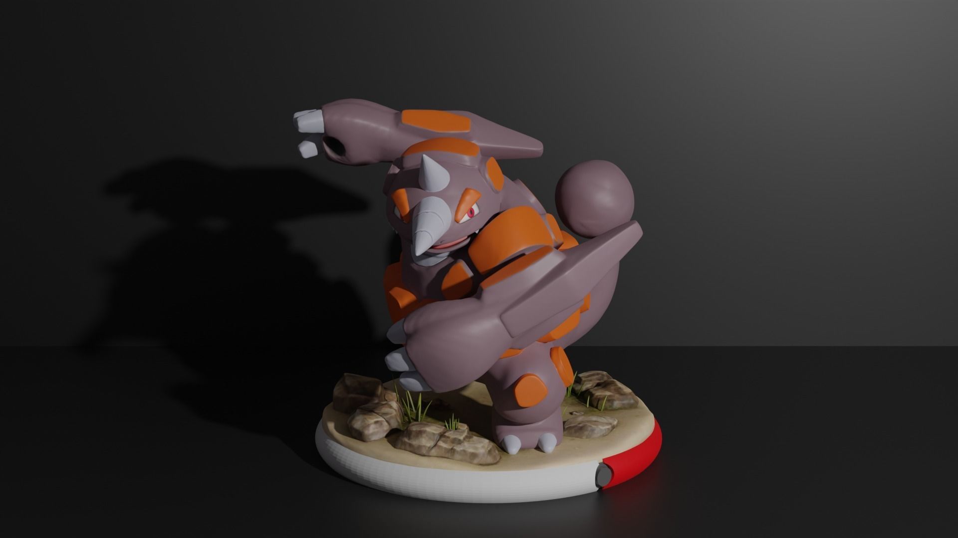 Rhyhorn Rhydon and Rhyperior 3D print model 3D print model_10