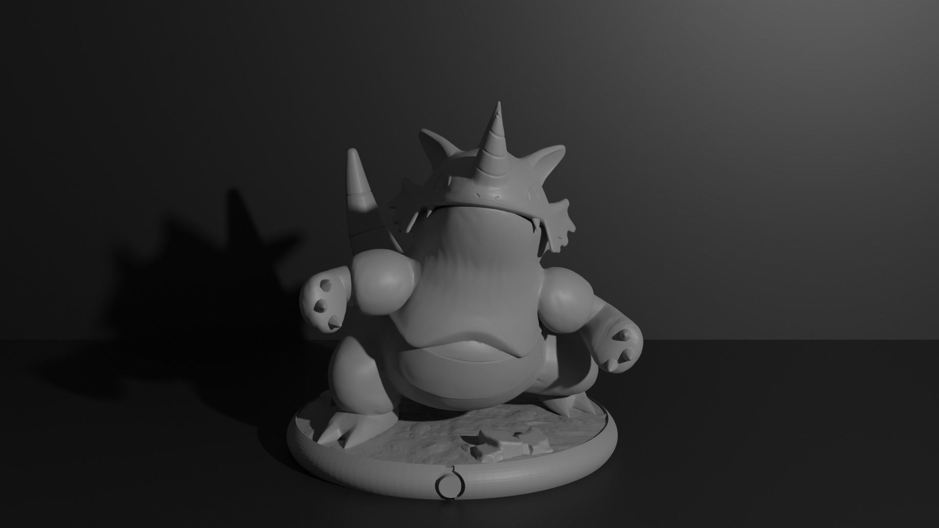Rhyhorn Rhydon and Rhyperior 3D print model 3D print model_17