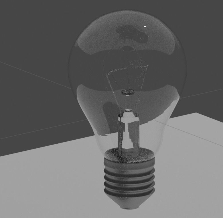 light bulb Low-poly 3D model_1