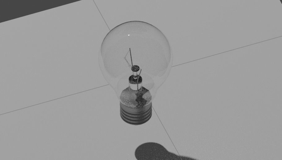 light bulb Low-poly 3D model_2