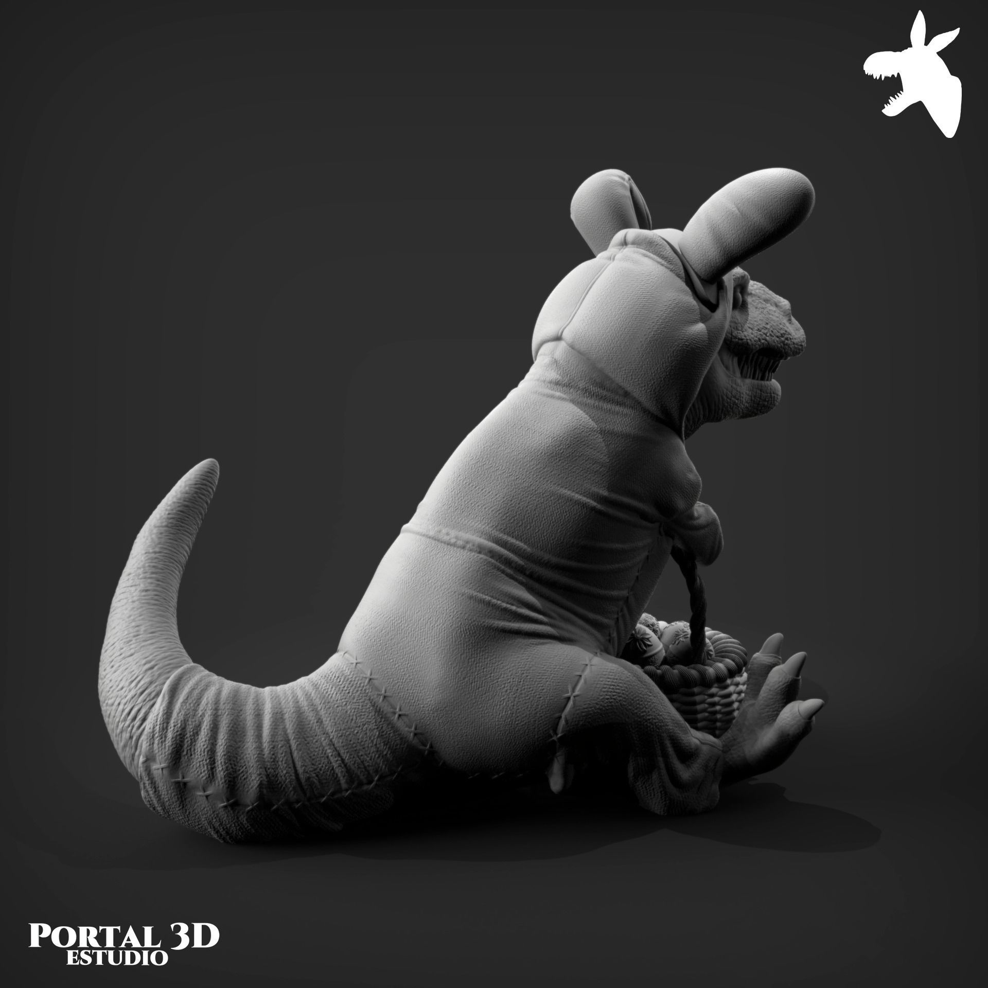 EASTER DINOSAUR RABBIT-SAUR 3D print model_10