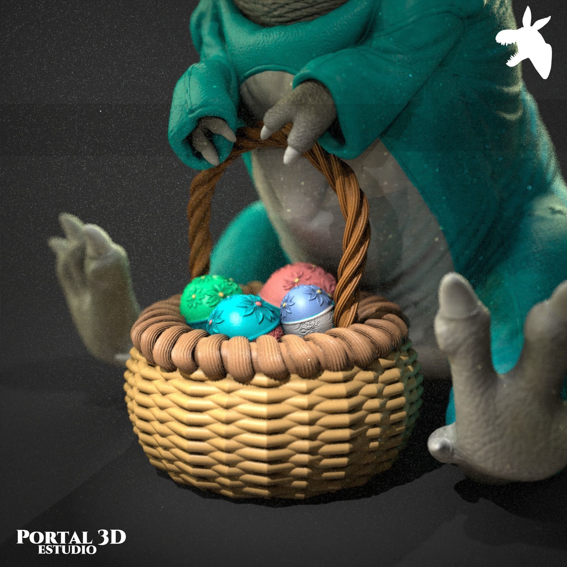 EASTER DINOSAUR RABBIT-SAUR 3D print model_6