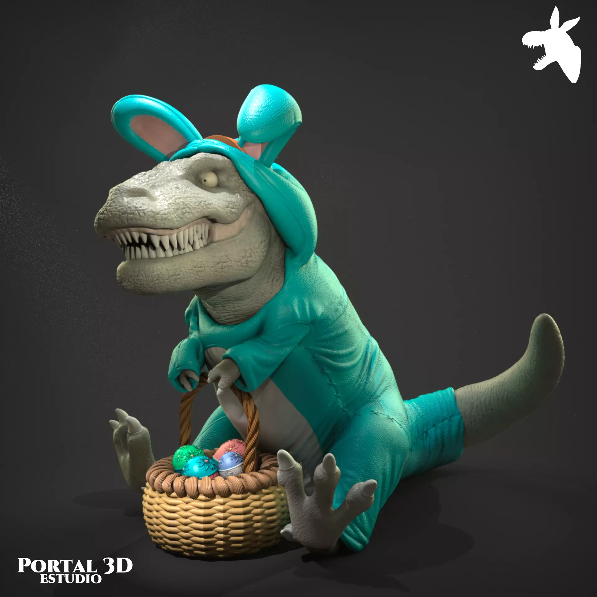 EASTER DINOSAUR RABBIT-SAUR 3D print model_0