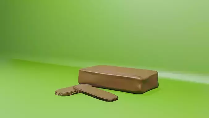 Marijuana CBD Cannabis Hash Brick with Slat  Low-poly 3D model