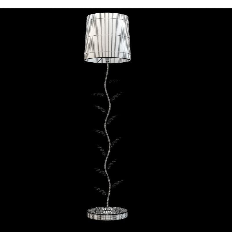 Porta Romana Florentine Leaf Floor Lamp 3D model_1