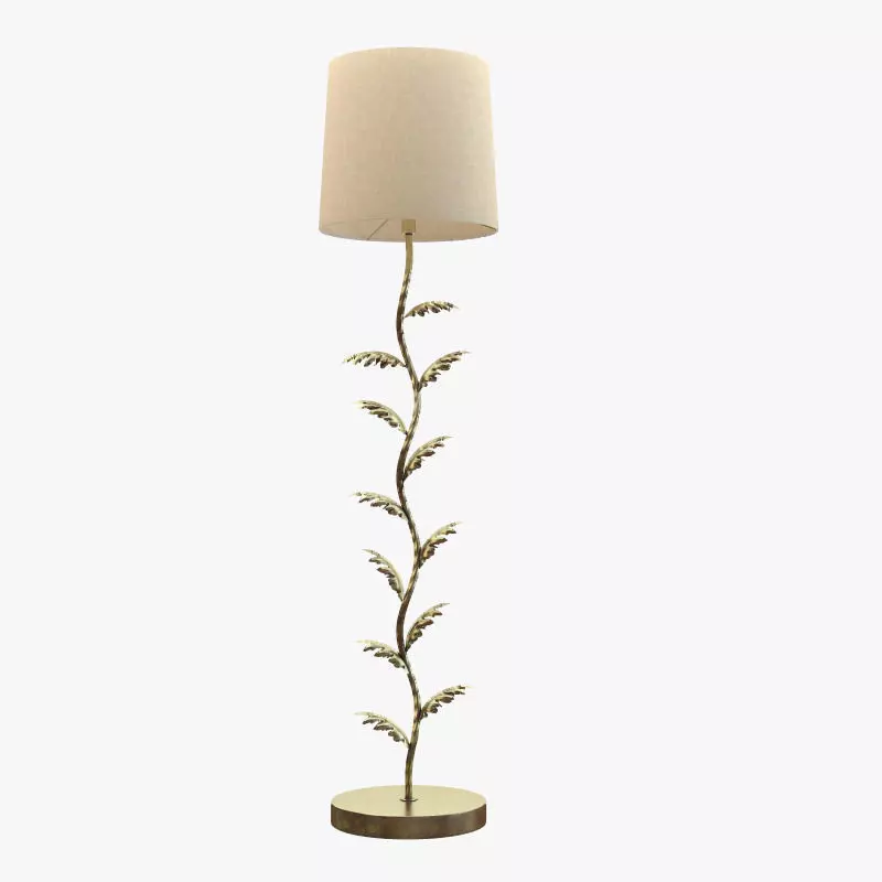 Porta Romana Florentine Leaf Floor Lamp 3D model_0