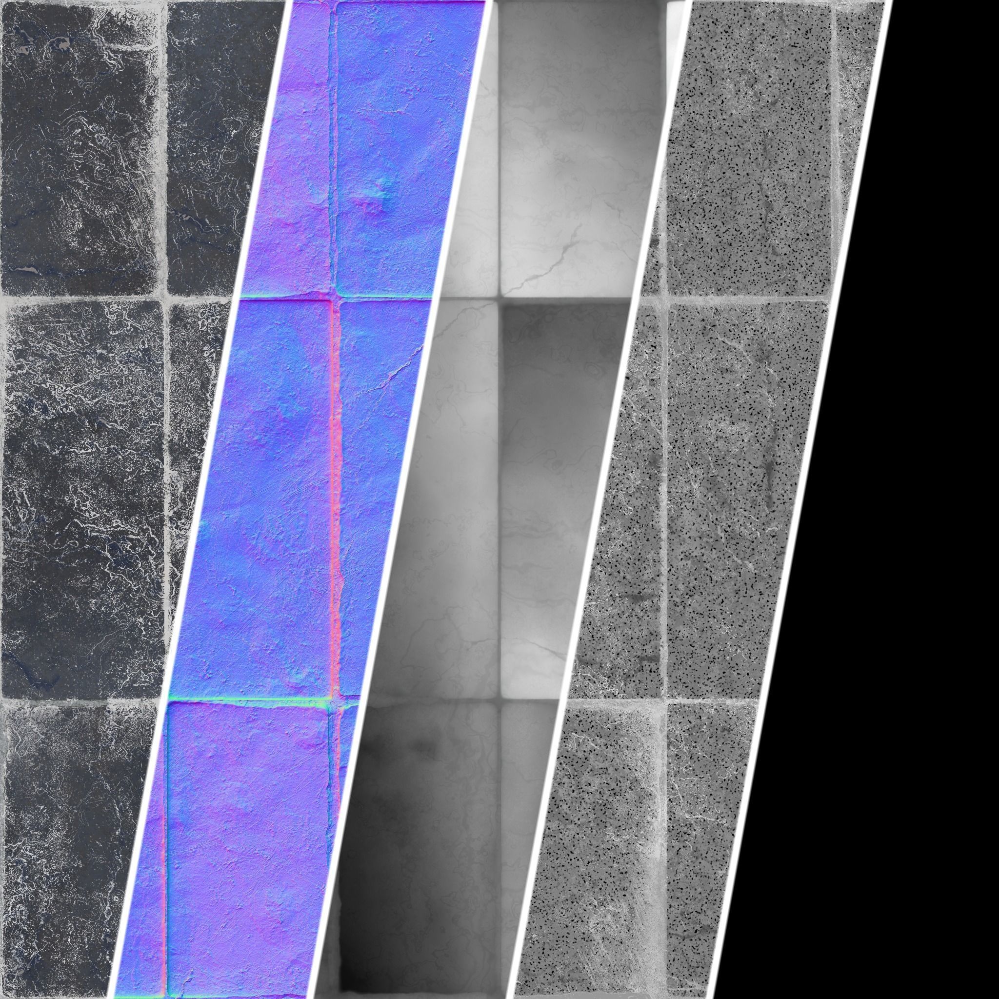 Stone Wall Materials 46- Stone walls Sbsar Pbr 4k Seamless Texture_3